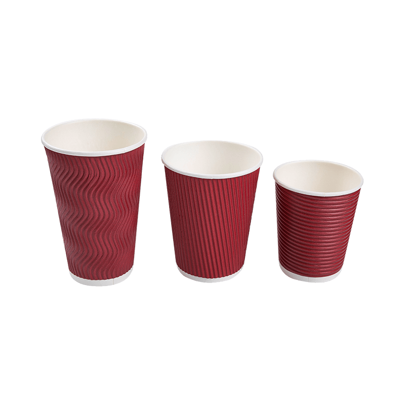 8oz Insulated kraft ripple wall disposable to go paper coffee cups for office parties home